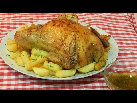 Pollo al horno con hierbas aromaticas